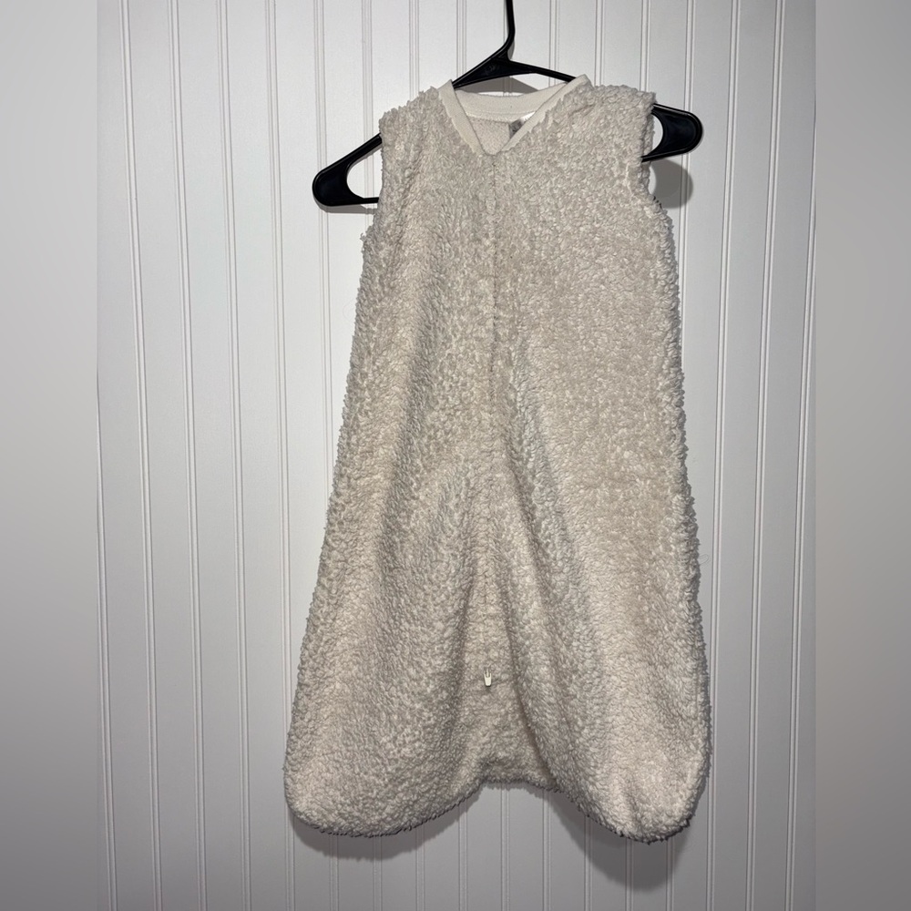 Hudson Baby Cozy White Fleece Sleep Sack| 12-18 Month